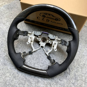 CZD Autoparts For Toyota HiAce 2014-2018 carbon fiber steering wheel print white"TRO" logo top