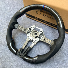 Load image into Gallery viewer, CZD Autoparts for BMW M1 M2 M3 M4 X5M X6M carbon fiber steering wheel gloss carbon fiber top and bottom