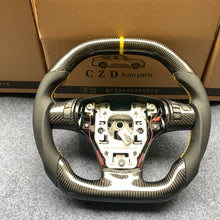 Load image into Gallery viewer, CZD auto parts For Chevrolet Corvette C6 Z06 2006-2011 carbon fiber steering wheel with yellow stripe&amp;stitching