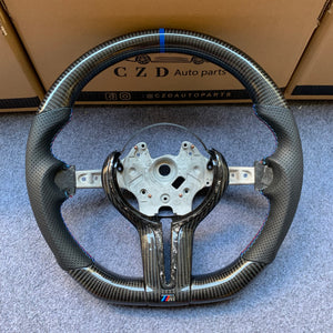 CZD Autoparts for BMW M1 M2 M3 M4 X5M X6M carbon fiber steering wheel Fored sliver carbon fiber with sliver flakes inner trim