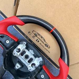CZD Autoparts For Dodge Durango 2018-2021 carbon fiber steering wheel gloss carbon fiber top&bottom