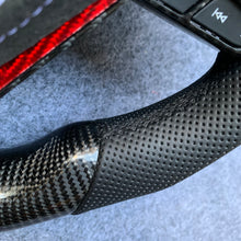 Load image into Gallery viewer, CZD Autoparts for Toyota 8th gen Camry se xse le xle 2018-2022 carbon fiber steering wheel red stripe line at top