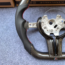 Load image into Gallery viewer, CZD Autoparts for BMW M1 M2 M3 M4 X5M X6M carbon fiber steering wheel with red stripe line