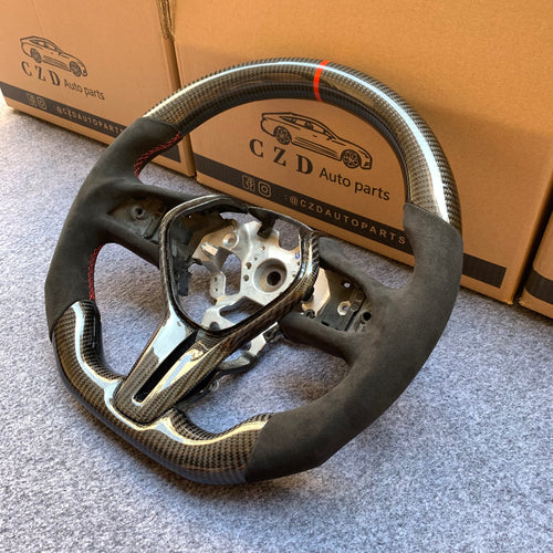 CZD auto parts for Infiniti Q60 2016-2018 carbon fiber steering wheel with black alcantara