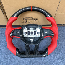 Load image into Gallery viewer, CZD 2015-2023 Dodge Challenger/Charger/Durango/SRT carbon fiber steering wheel with red