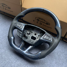 Load image into Gallery viewer, CZD auto parts For Ford Focus MK3 RS/ST /EcoSport/Escape/Kuga/C-MAX 2015-2020 Carbon Fiber Steering Wheel With blue stitching