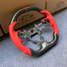 Load image into Gallery viewer, CZD Autoparts For Honda FK2 carbon fiber steering wheel red perforated leather sides