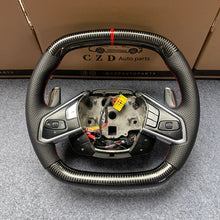 Load image into Gallery viewer, CZD Chevrolet Corvette C8 2020 carbon fiber steering wheel with black carbon fiber