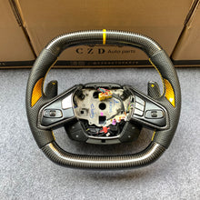 Load image into Gallery viewer, 2020 Chevrolet Corvette C8  carbon fiber steering wheel from CZD with yellow thumbgrips