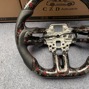 CZD auto parts for 2018-2023 Ford Mustang carbon fiber steering wheel