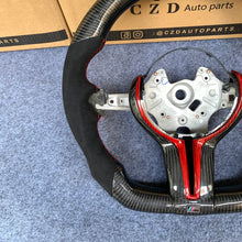 Load image into Gallery viewer, CZD Autoparts for  BMW M5 F10 M6 F12 F13 carbon fiber steering wheel Round top and flat bottom