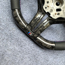 Load image into Gallery viewer, CZD Autoparts for BMW M5 F10 M6 F12 F13 carbon fiber steering wheel  with M-colors stripe