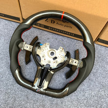 Load image into Gallery viewer, CZD Autoparts for BMW M1 M2 M3 M4 X5M X6M carbon fiber steering wheel round top and flat bottom