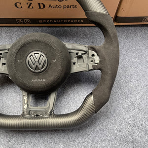 Volkswagen MK7 2015 2016 2017 2018 2019 carbon fiber steering wheel from czd auto parts