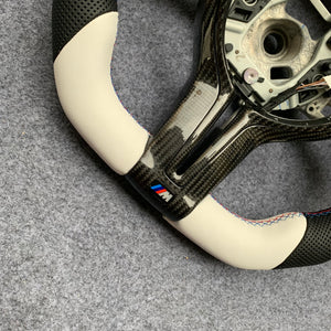 CZD Autoparts For BMW f series M1 M2 M3 M4 carbon fiber steering wheel gloss carbon fiber trim