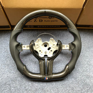 CZD Autoparts for BMW M1 M2 M3 M4 X5M X6M carbon fiber steering wheel Round top and flat bottom