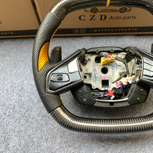 Load image into Gallery viewer, CZD Chevrolet Corvette C8 2020 carbon fiber steering wheel with yellow stripe line