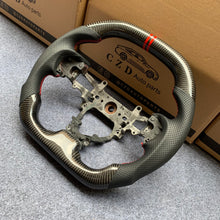 Load image into Gallery viewer, CZD Autoparts For Honda FK2 carbon fiber steering wheel red double stripe