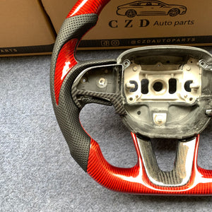 2015-2023 Dodge Durango carbon fiber steering wheel from CZD black stripe line