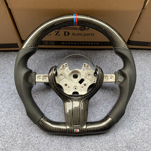 CZD Autoparts For BMW M2 F87 M3 F80 M4 F82 carbon fiber steering wheel gloss carbon fiber trim