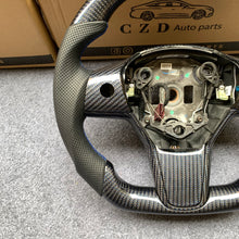 Load image into Gallery viewer, CZD Tesla Model 3 2017/2018/2019/2020 carbon fiber steering wheel with blue wire