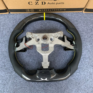 CZD auto parts For Chevrolet Corvette C6 Z06 C6 2005-2013 carbon fiber steering wheel with yellow stripe