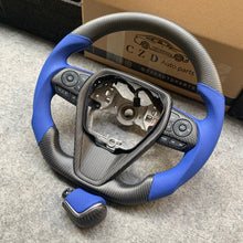 Load image into Gallery viewer, CZD Autoparts for Toyota 8th gen Camry se xse le xle 2018-2022  carbon fiber steering wheel blue perorated leather sides