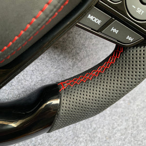 CZD Autoparts for Toyota Avalon 2019-2022 carbon fiber steering wheel piano black switch cover