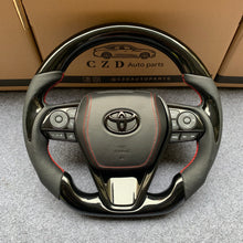 Load image into Gallery viewer, 2019-2022 Toyota 8th gen Camry se xse le xle/Avalon carbon fiber steering wheel with piano black from czd auto parts