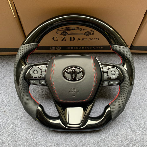 2019-2022 Toyota 8th gen Camry se xse le xle/Avalon carbon fiber steering wheel with piano black from czd auto parts