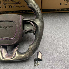 Load image into Gallery viewer, 2015-2023 Dodge Challenger carbon fiber steering wheel from CZD with airbag cover