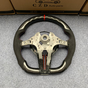 CZD Autoparts For BMW F83 M5 F10 M6 F06 F12 F13 carbon fiber steering wheel with black alcantara sides