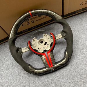 CZD Autoparts for BMW M1 M2 M3 M4 F80 F82 F83 carbon fiber steering wheel with black Italy Alcantara