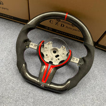Load image into Gallery viewer, CZD Autoparts for BMW M1 M2 M3 M4 F80 F82 F83 carbon fiber steering wheel M-color stitching