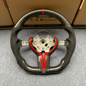 CZD Autoparts For BMW M2 F87 M3 F80 M4 F82 carbon fiber steering wheel black alcantara sides