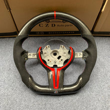 Load image into Gallery viewer, CZD Autoparts For BMW X5 M F85 X6 M F86 carbon fiber steering wheel black alcantara sides