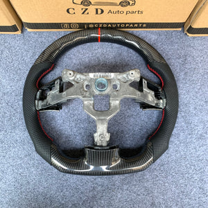 CZD auto parts For Chevrolet Corvette C6 Z06 2006-2011 carbon fiber steering wheel with black perforated leather