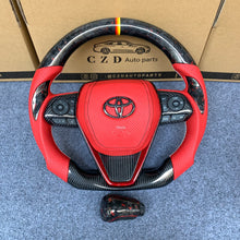 Load image into Gallery viewer, CZD Autoparts for Toyota Avalon 2019-2022 carbon fiber steering wheel forged carbon fiber with red flakes