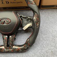 Load image into Gallery viewer, Infiniti QX50 2018-2019 carbon fiber steering wheel with airbag cover from czd auto parts