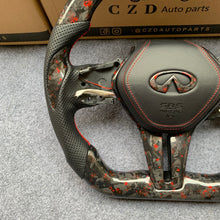 Load image into Gallery viewer, Infiniti QX50 2018-2019 carbon fiber steering wheel with airbag cover from czd auto parts