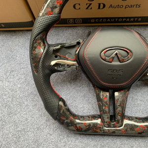 Infiniti QX50 2018-2019 carbon fiber steering wheel with airbag cover from czd auto parts