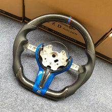 Load image into Gallery viewer, CZD Autoparts for BMW M1 M2 M3 M4 F80 F82 F83 carbon fiber steering wheel 9MM M-color stripe