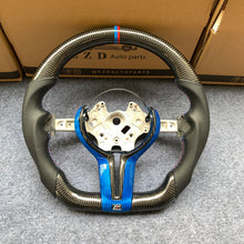 Load image into Gallery viewer, CZD Autoparts for BMW M1 M2 M3 M4 F80 F82 F83 carbon fiber steering wheel 9MM M-color stripe