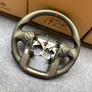 CZD For Toyota Tundra 2014/2015/2016/2017 carbon fiber steering wheel with smooth leather sides