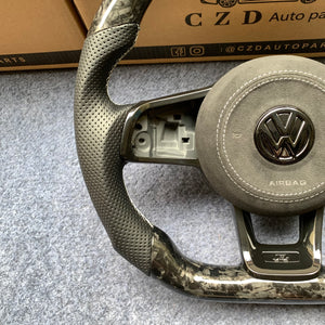 Volkswagen MK7 2015 2016 2017 2018 2019 carbon fiber steering wheel from czd auto parts