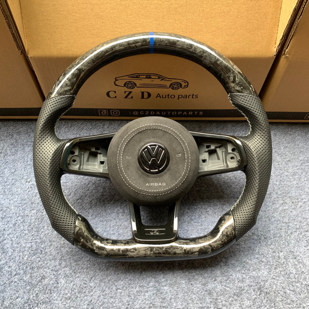 Volkswagen MK7 2015 2016 2017 2018 2019 carbon fiber steering wheel from czd auto parts