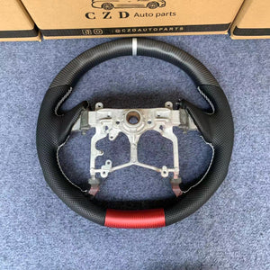 CZD Autoparts For Toyota Sequoia 2014-2020 carbon fiber steering wheel matte red carbon fiber bottom