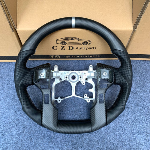 CZD For Toyota Tundra 2014/2015/2016/2017 carbon fiber steering wheel with matte black carbon fiber top&bottom
