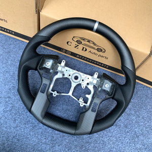 CZD For Toyota Tundra 2014/2015/2016/2017 carbon fiber steering wheel with perforated leather sides