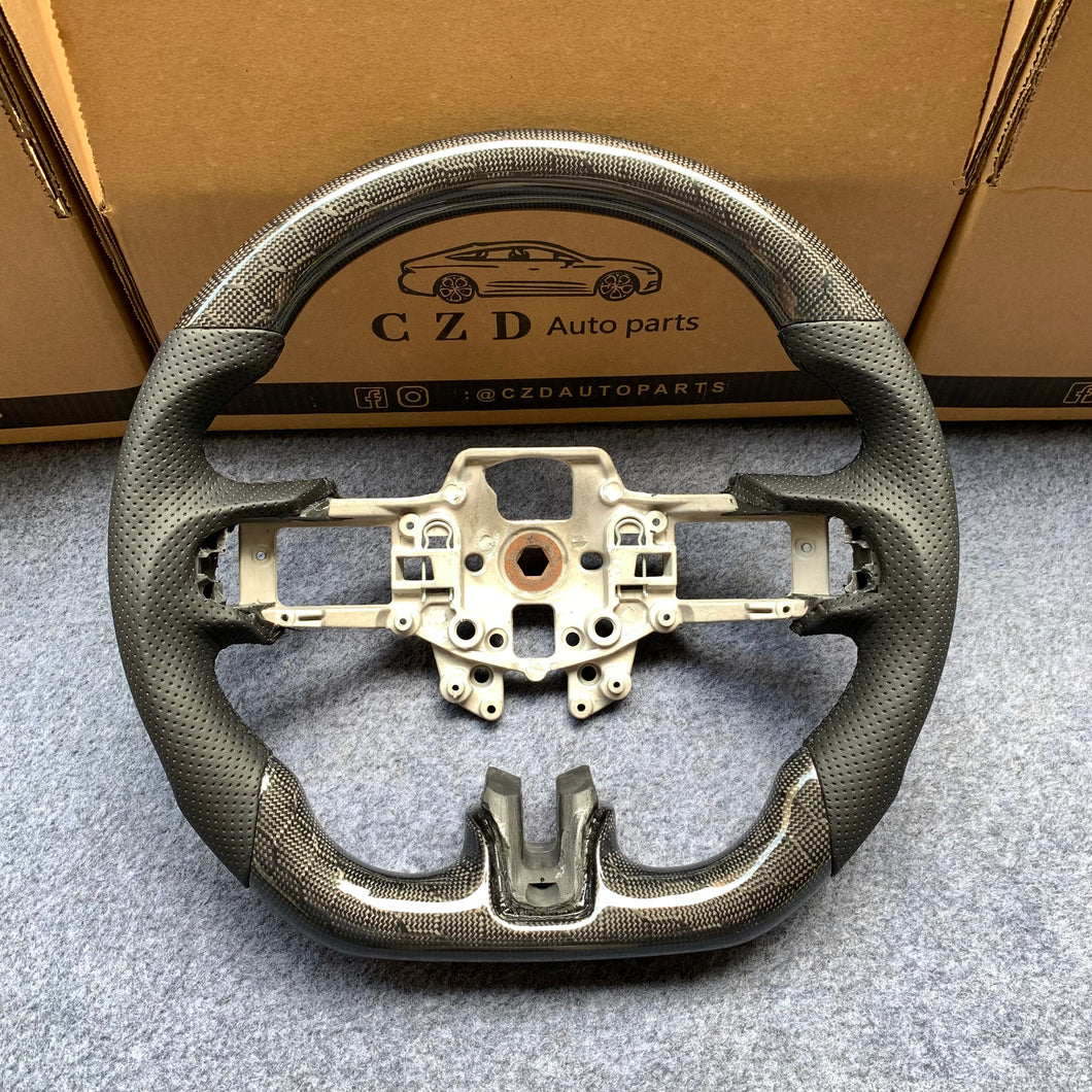 Ford Mustang 2015 2016 2017 forged carbon fiber steering wheel from czd auto parts with airbag cover